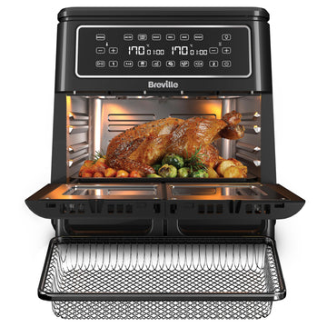 Breville Halo Flexi 11L Digital Air Fryer Oven – Fry, Bake, Grill & Roast (Black)