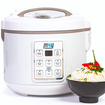 M4Y 1.2L Rice Cooker, Slow Cooker & Steamer – Keep Warm, Delay Timer, for 1–6 People