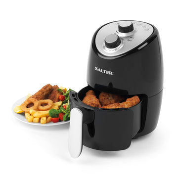 Salter EK2817 2L Compact Air Fryer – Non-Stick, Adjustable Temp & Timer, 1000W
