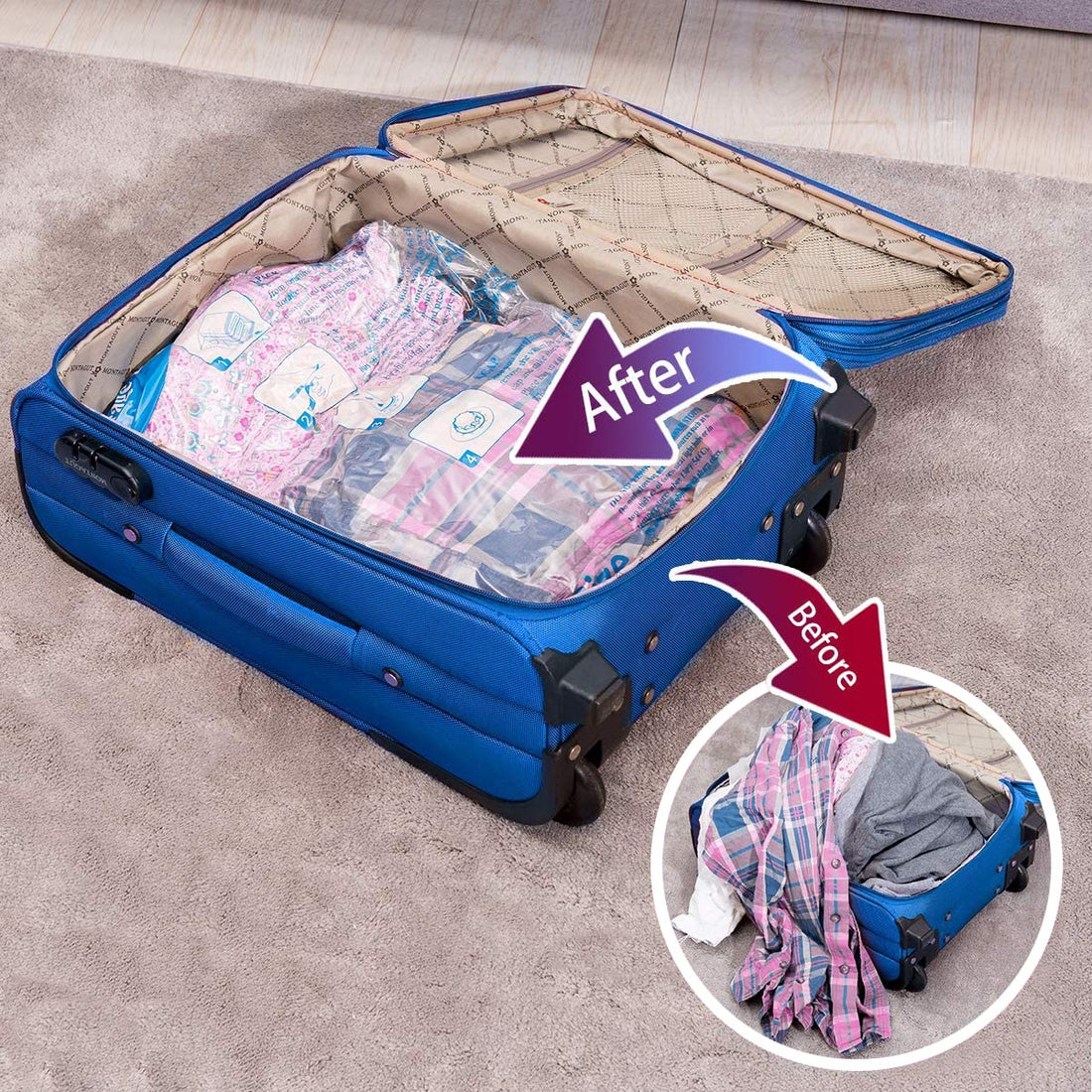 7-Pack Jumbo Vacuum Storage Bags – Airtight Space Saver for Clothes & Bedding